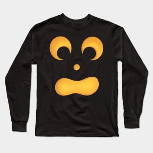 Surprised Jack O Lantern Face Long Sleeve T-Shirt